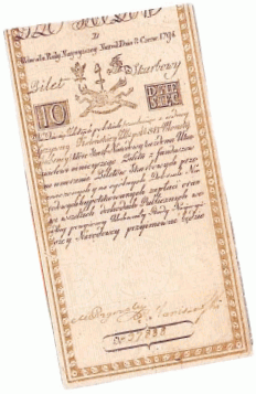 Для внутреннего обращения Польский банк начал выпускать банкноты номиналами 10