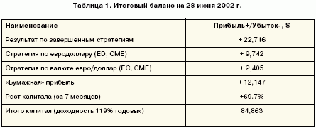 Итоговый баланс на 28 июня 2002 г.